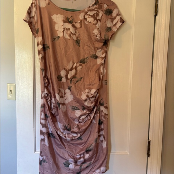 Womens Maternity Dress Bodycon Ruched Pregnancy for Casual Wear- baby Shower - Picture 2 of 2